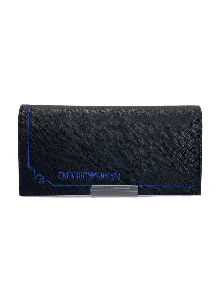 【中古】EMPORIO ARMANI◆長財布/ポリエステル/BLK/無地/メンズ/YEME49 Y731E 80001【服飾雑貨他】