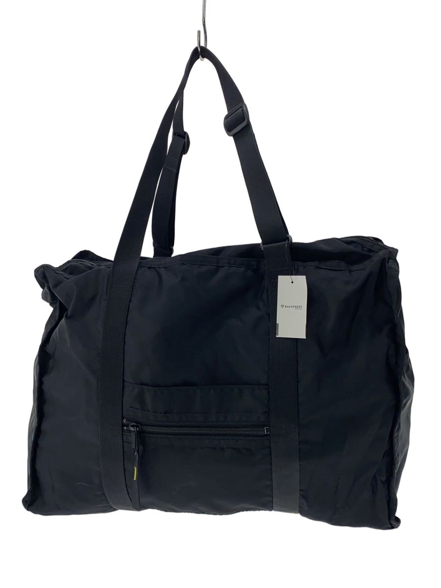 【中古】LUGGAGE LABEL◆ボストンバッグ/パッカブル/ナイロン/BLK//【バッグ】