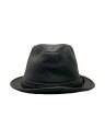 【中古】NEWYORK HAT&CAP CO.◆ハット/--/羊革/BLK/無地/メンズ//【服飾雑貨他】