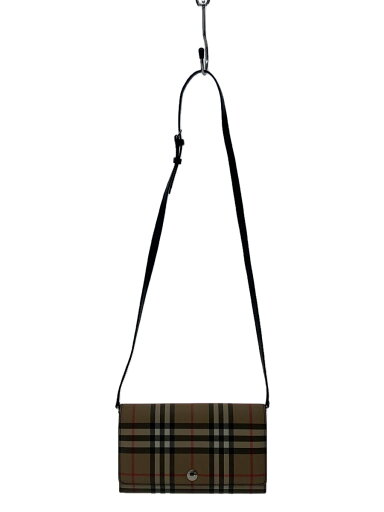 【中古】BURBERRY◆ショルダーバッグ/PVC/BEG/チェック/8015135【バッグ】 【中古】BURBERRY◆ショルダーバッグ/PVC/BEG/チェック/8015135【バッグ】