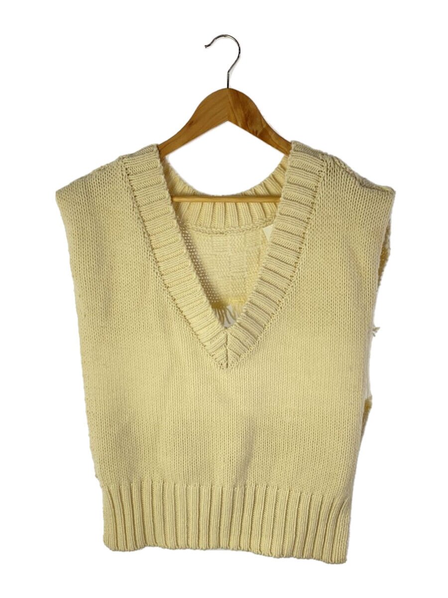 【中古】MAISON SPECIAL◆ニットベスト(厚手)/FREE/ウール/BEG/無地/21212365109【レディースウェア】