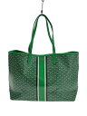 【中古】TORY BURCH◆トートバッグ/PVC/GRN/総柄【バッグ】