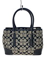 【中古】COACH◆ハンドバッグ/キャンバス/BLK/総柄/6089【バッグ】