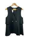 【中古】UNITED ARROWS◆ベスト/36/ポリエステル/BLK/無地/1522-144-1447【レディースウェア】