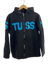 【中古】STUSSY◆ジップパーカー/XL/コットン/BLK【メンズウェア】