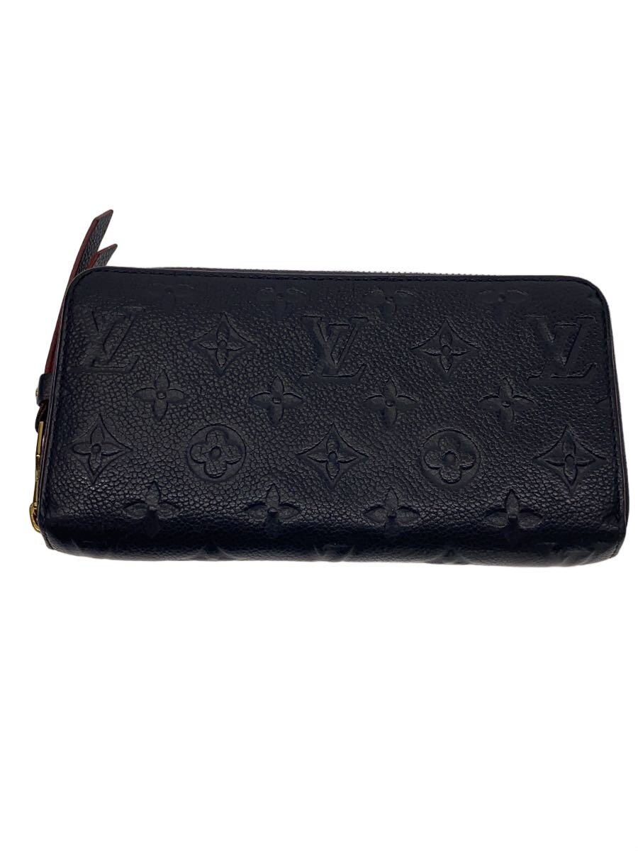 【中古】LOUIS VUITTON◆ジッピー・ウォレット_モノグラム・アンプラント/レザー/NVY/レディース//【服飾雑貨他】