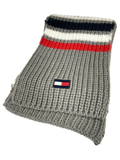 【中古】TOMMY HILFIGER◆マフラー/アクリル/GRY/レディース【服飾雑貨他】 【中古】TOMMY HILFIGER◆マフラー/アクリル/GRY/レディース【服飾雑貨他】