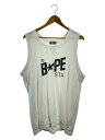 【中古】A BATHING APE◆タンクトップ/XXL/コットン/WHT//【メンズウェア】