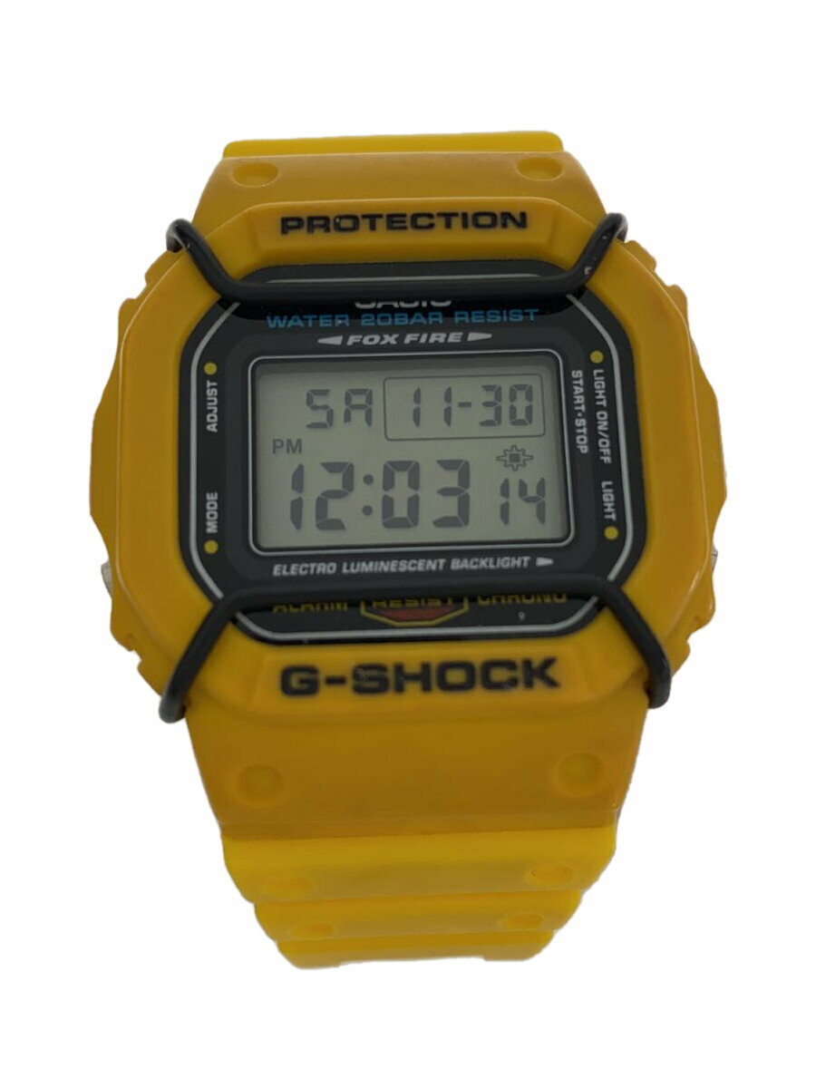 【中古】CASIO◆クォーツ腕時計・G-SHOCK/デジタル/ラバー/YLW/YLW【服飾雑貨他】