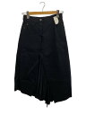 【中古】EZUMi◆ASYMMETRY PLEATS DENIM SKIRT/ロングスカート/M/ポリエステル/BLK【レディースウェア】
