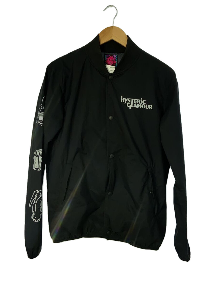 【中古】HYSTERIC GLAMOUR◆ナイロンジャケット/M/ナイロン/BLK/無地/02182AB01【メンズウェア】