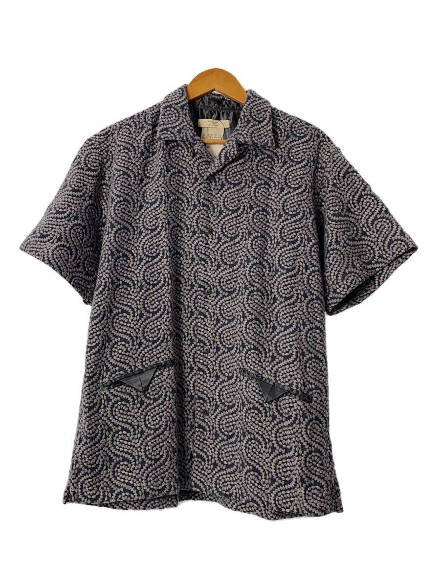 norbit◆Gauze EMB Shirt/半袖シャツ/M/コットン/BLU/HNSH-039