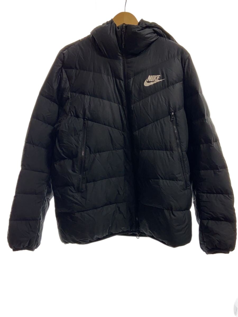 【中古】NIKE◆ダウンジャケット/L/ポリエステル/BLK/無地/928833-010【メンズウェア】