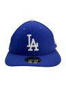 【中古】NEW ERA◆Authentic/OFFICIAL ON-FIELD CAP キャップ/7/ポリエステル/BLU/無地//【服飾雑貨他】