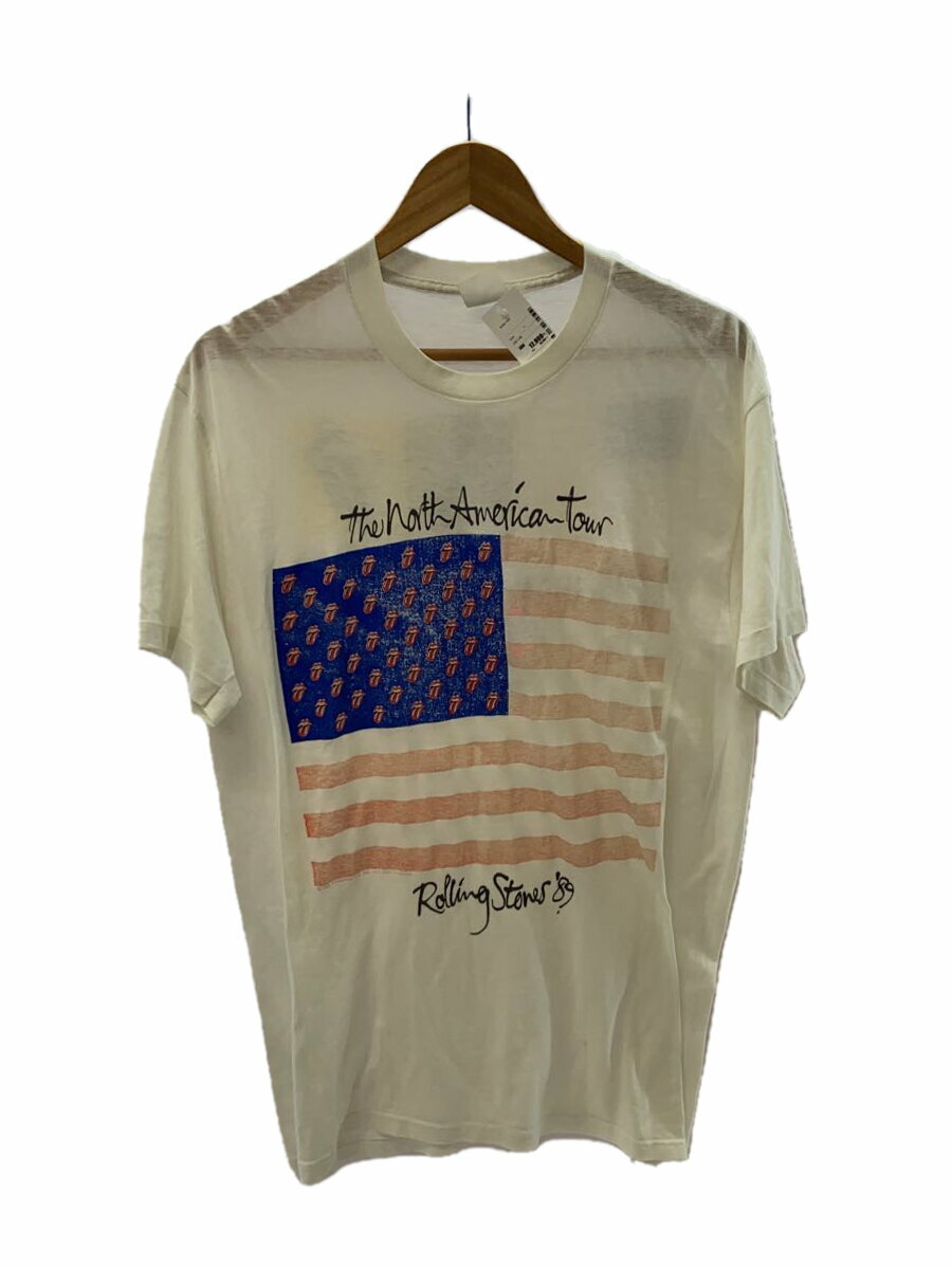 【中古】80s/Vintage/Rolling Stones/89年ツアーT/Tシャツ/コットン/WHT【メンズウェア】