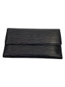 【中古】LOUIS VUITTON◆ポルト・トレゾール・インターナショナル_エピ_BLK/レザー/BLK/メンズ【服飾雑貨他】(4)