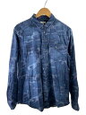 【中古】CK Calvin Klein◆長袖シャツ/M/コットン/IDG/カモフラ/72166【メンズウェア】