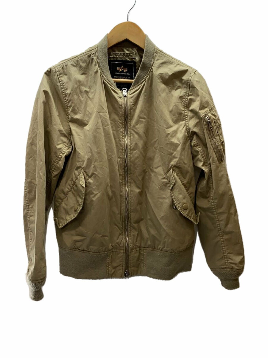 【中古】ALPHA INDUSTRIES◆ジャケット/S/コットン/CML/無地/TA1007-8151【メンズウェア】