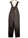 【中古】Carhartt◆オーバーオール/38/コットン/ブラウン/102776-DKB//【メンズウェア】