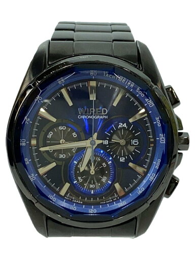 【中古】WIRED◆クォーツ腕時計/アナログ/--/BLU/BLK/7T12-0AT0【服飾雑貨他】 【中古】WIRED◆クォーツ腕時計/アナログ/--/BLU/BLK/7T12-0AT0【服飾雑貨他】