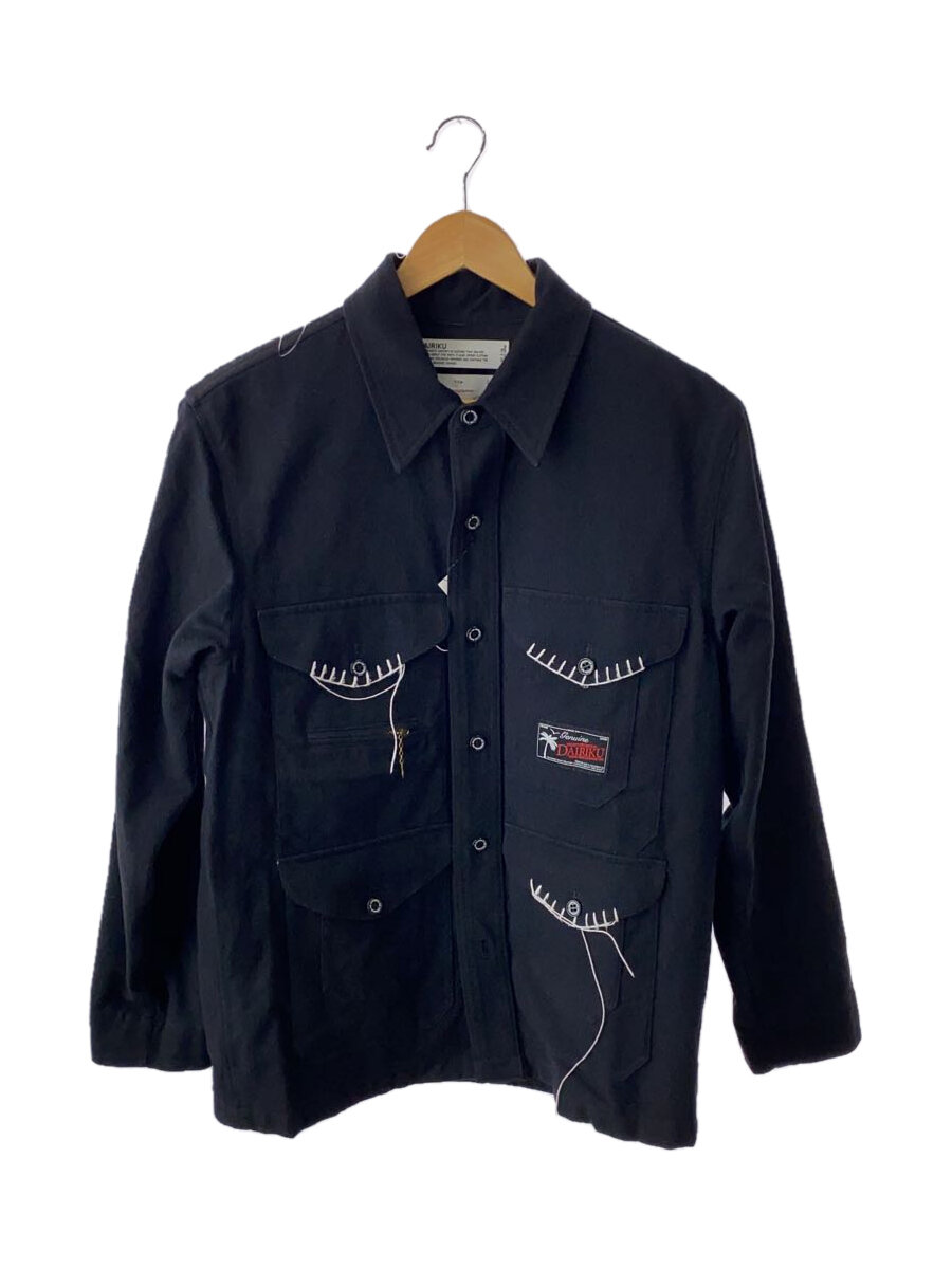 【中古】DAIRIKU◆Blanket Embroidey Work Jacket/ジャケット/M/コットン/BLK/21SS J-6//【メンズウェア】