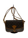 【中古】LOUIS VUITTON◆ソローニュ_モノグラム・キャンバス_BRW/PVC/BRW【バッグ】
