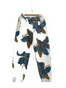 【中古】STUSSY◆Floral Sweat Pant/L/コットン/WHT/総柄/116563【メンズウェア】