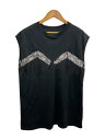 【中古】Maison Margiela◆タンクトップ/40/コットン/BLK/S51NC0523/胸レース切替【メンズウェア】