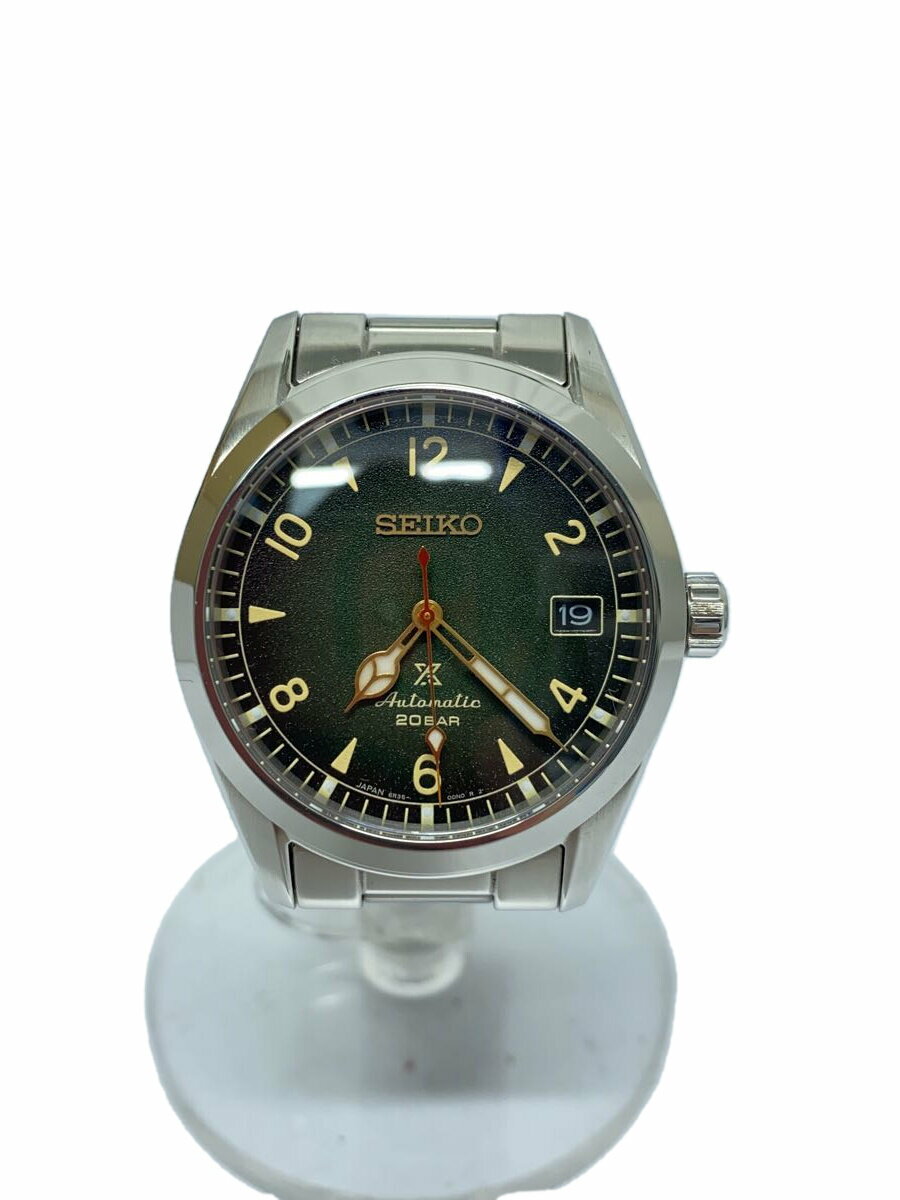 【中古】SEIKO◆自動巻腕時計/アナログ/--/GRN/SLV/SBDC115【服飾雑貨他】
