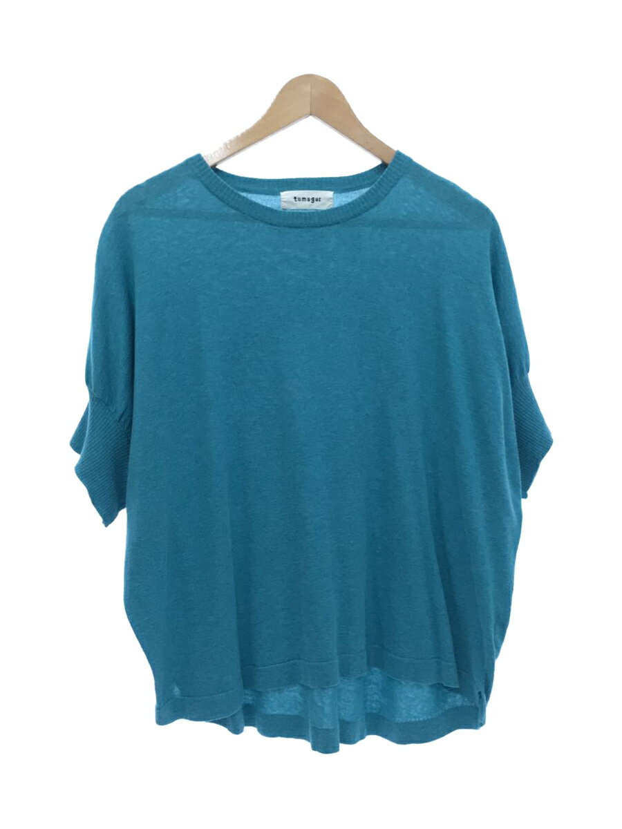 【中古】tumugu◆セーター(薄手)/FREE/コットン/BLU/無地/TK21201【レディースウェア】