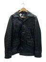 【中古】AVIREX◆レザースイッチヤードコート/レザージャケット・ブルゾン/40/牛革/BLK/無地/6101025【メンズウェア】