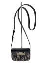 【中古】Christian Dior◆ミニショルダー/ショルダーバッグ/ブラック/総柄/26-BO-0271/オブリーク【バッグ】