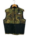 【中古】THE NORTH FACE◆NOVELTY DENALI VEST_ノベルティデナリベスト/S/ポリエステル/GRN/カモフラ【メンズウェア】