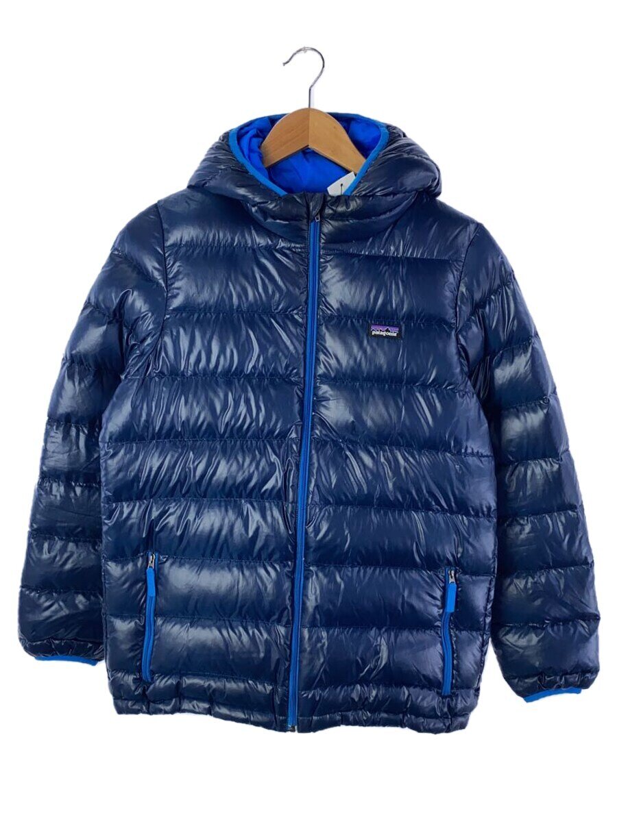 【中古】patagonia◆ジャケット/--/ポリエステル/BLU/無地【キッズ】