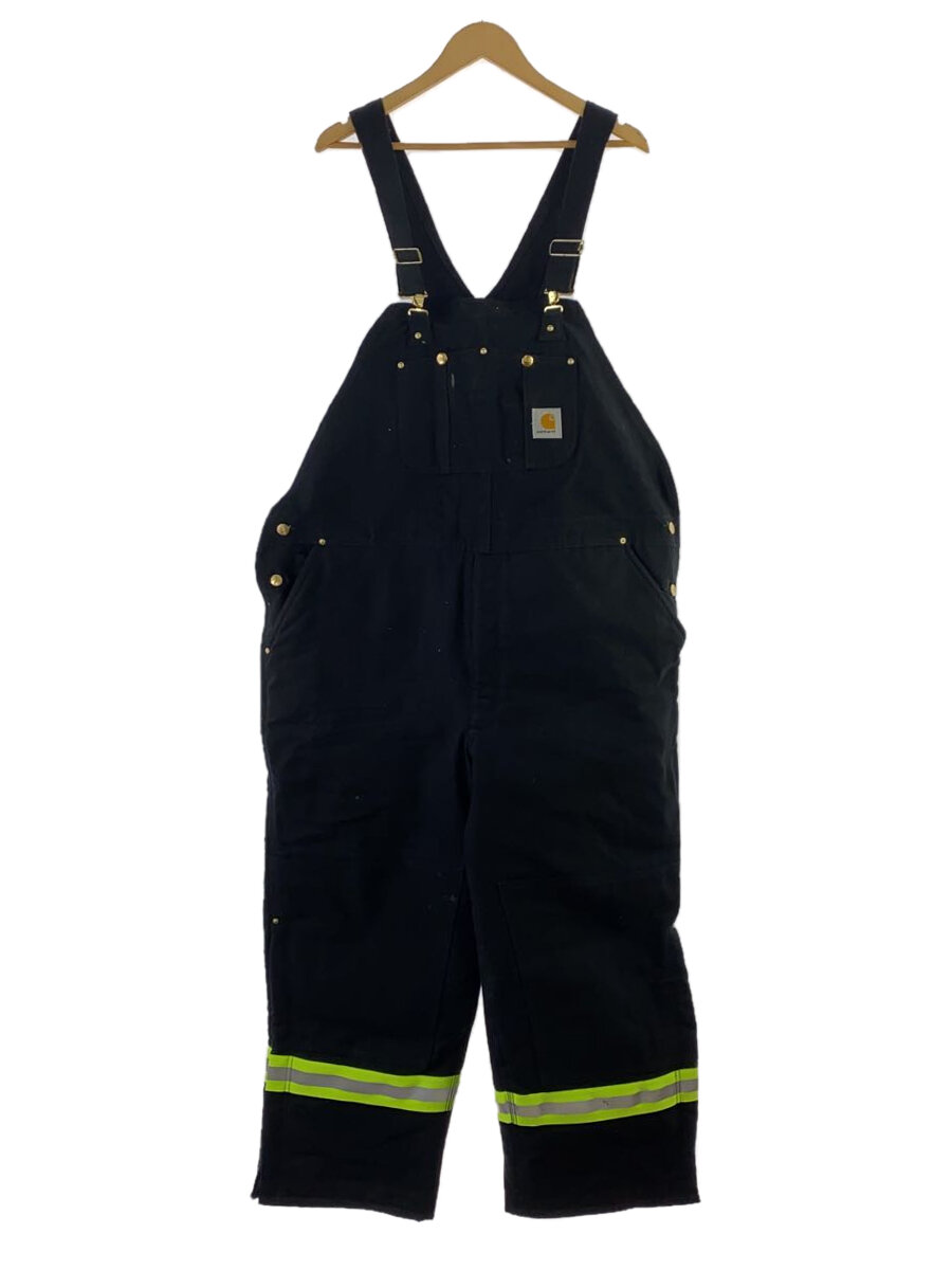 【中古】Carhartt◆裏地キルティング/リフレクター付き/オーバーオール/46/コットン/BLK/101696 001//【メンズウェア】