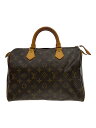 【中古】LOUIS VUITTON◆1)スピーディ30_モノグラム・キャンバス_BRW/PVC/BRW/総柄【バッグ】