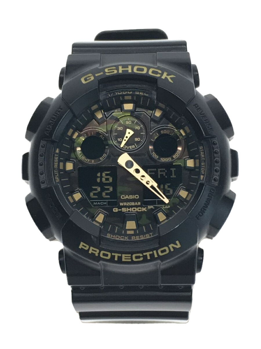 【中古】CASIO◆クォーツ腕時計・G-SHOCK/デジアナ/BLK【服飾雑貨他】