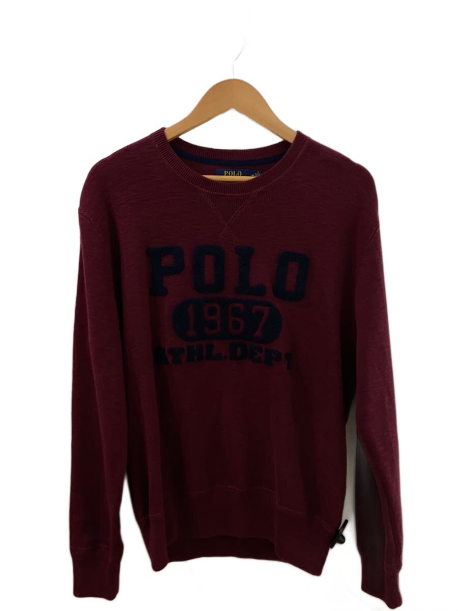 Rakuten - 【中古】POLO RALPH LAUREN◆ニット・セーター(厚手)/M/コットン/RED【メンズウェア】