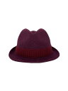 【中古】Borsalino◆ハット/M/コットン/ボルドー/メンズ/BS634-15A61【服飾雑貨他】