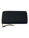 【中古】LOUIS VUITTON◆ジッピー・ウォレット_モノグラム・アンプラント_BLK/牛革/BLK/メンズ【服飾雑貨他】