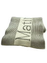 【中古】Matin Kim◆マフラー/ウール/GRY/ストライプ/メンズ/23aw/【服飾雑貨他】