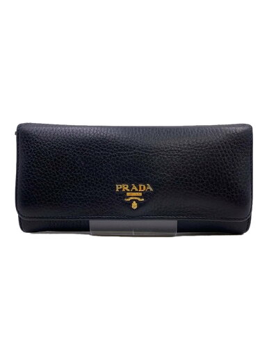 【中古】PRADA◆長サイフ/牛革/BLK/レディース【服飾雑貨他】 【中古】PRADA◆長サイフ/牛革/BLK/レディース【服飾雑貨他】