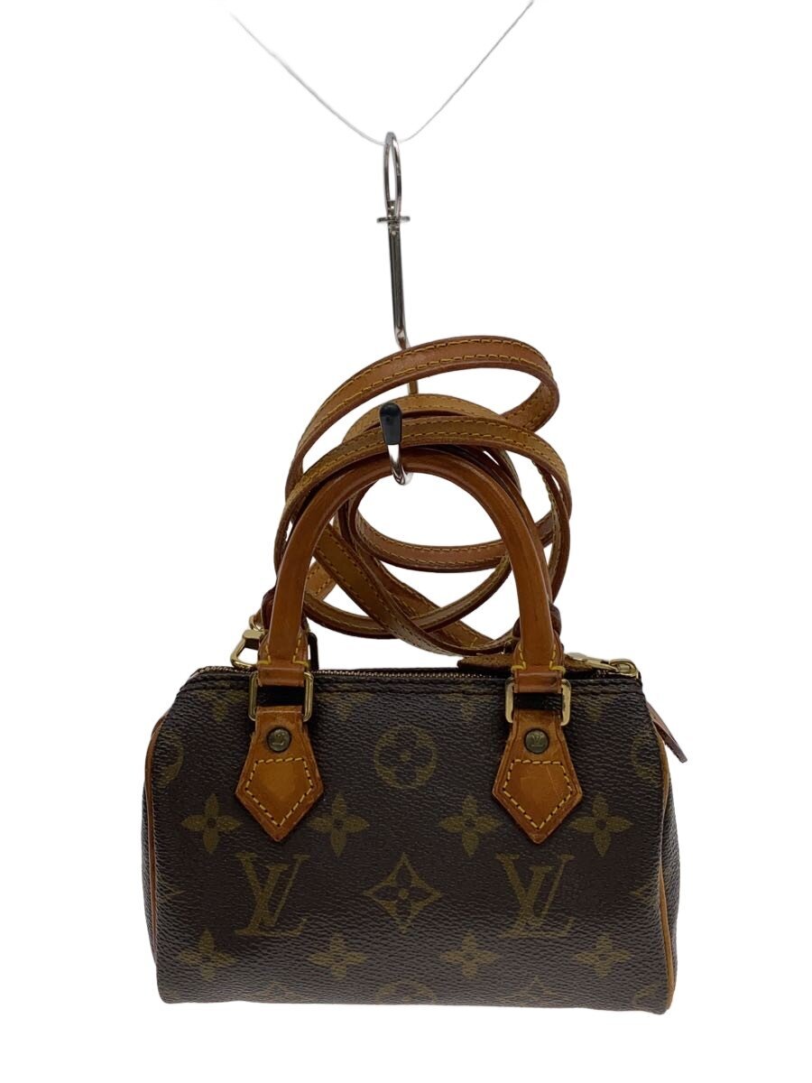 【中古】LOUIS VUITTON◆ミニ・スピーディ_モノグラム・キャンバス/PVC/BRW//【バッ...