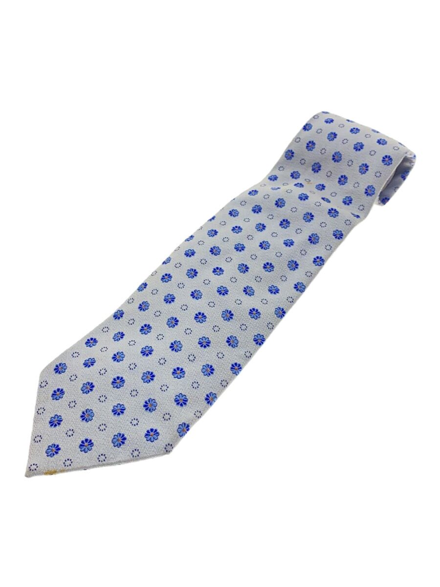 【中古】LUIGI BORRELLI◆ネクタイ/--/BLU/総柄/メンズ【服飾雑貨他】