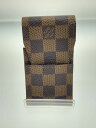 【中古】LOUIS VUITTON◆エテュイ・シガレット_ダミエ・エベヌ_BRW/--/BRW/メンズ【服飾雑貨他】