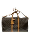 【中古】LOUIS VUITTON◆キーポル・バンドリエール55_モノグラム・キャンバス_BRW/PVC/BRW【バッグ】