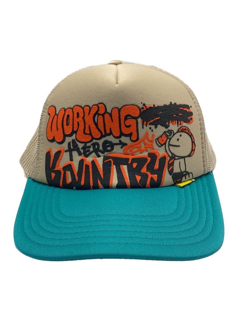 【中古】KAPITAL◆キャップ/FREE/ポリエステル/BEG/メンズ/K2311XH557【服飾雑貨他】