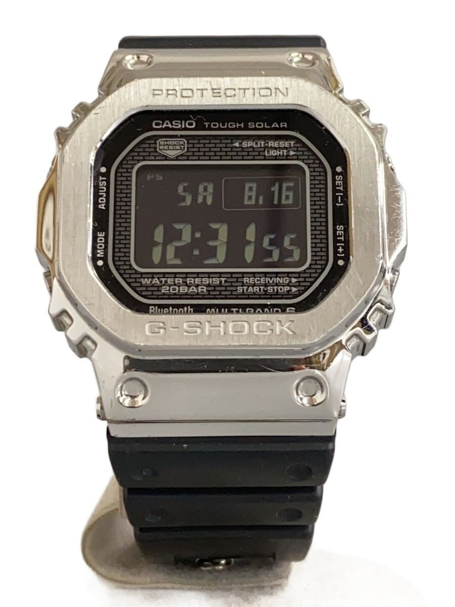 【中古】CASIO◆腕時計/デジタル/ラバー/SLV/BLK/GMW-B5000【服飾雑貨他】
