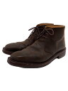 【中古】CROCKETT&JONES◆チャッカブーツ/US8.5/BRW/molton 29540【シューズ】