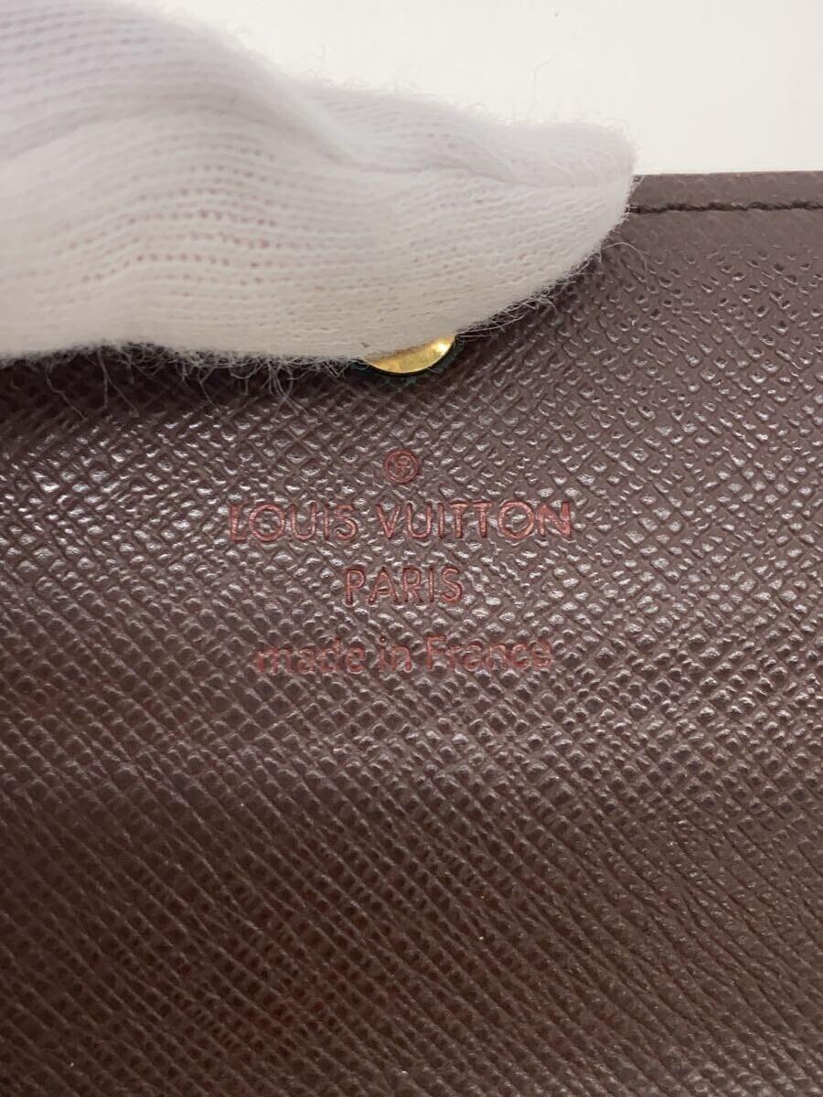 【中古】LOUIS VUITTON◆ミュルティクレ6_ダミエ・エベヌ_BRW/キャンバス/BRW/チェック/メンズ【服飾雑貨他】